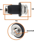 4 Pack RV Water Tank Level Sensors With 5mm Screw In Probes, 5/8x1x3/8 Inch Quick Install dimensions and probe detail view