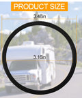 RV Sewer Hose Gasket Set Six Pack Replacement Seals For Universal Fittings, Fits RhinoFLEX Revolution And Easy Slip Hoses, No Mess Leak Free Bayonet Seals For Camper RV Travel Trailer Sewer Lines, 3.48in black rubber gasket