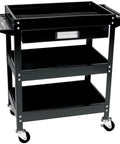 Heavy Duty Beast Of A 23 By 16 Inch 3 Shelf Utility Cart With Drawer Four Swivel Casters And Two Locking Casters Organizer Shelf