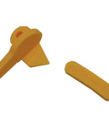 Pro Grade Tire Changer Nylon Insert Guard Kit for Duck Head Mount Demount Tools, yellow nylon plastic inserts close-up