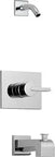 Vero Monitor 14 Series Tub And Shower Trim Chrome Finish With Pressure Balance Valve And Safe Temperature Control shown