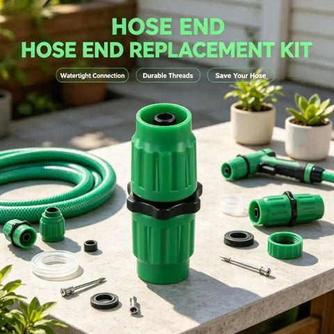 Fix Your Garden Hose Quick With Expandable Repair Kit For 5/8 And 3/4 Inch Water Lines, Dual Channel Green Plastic Connectors For Fast Fixing Long Lasting Yard Systems From 25 To 100 Feet Of Hosing.