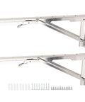 Heavy Duty 15.6 Inch Stainless Steel Folding Wall Shelf Bracket Hinge for Kitchen or Garage with screws and anchors