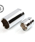 Deep and shallow 6-point sockets, part of Half Inch Drive Socket Set With Deep And Shallow 6 Point Sockets, Ratchet And Beefy Case