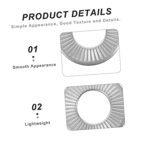 M6 Conical Knurled Spring Washers 40 Pack Heavy Duty 304 Stainless Steel showing smooth and lightweight design details.