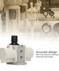 Gas Booster Pump For Industrial Pressure Systems with durable design, front view, gauges in background, heavy duty pneumatic booster.