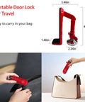 Portable Door Lock For Travel And Home Safety Anti Theft Door Blocker For Hotels And Apartments No Drill Installation