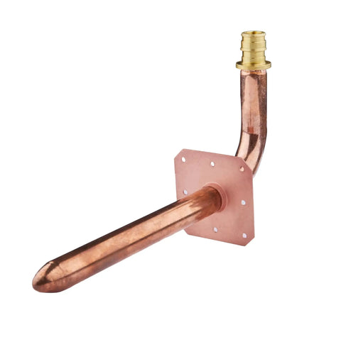 Pack Of 10 Copper Pex A Expansion Stub Out Elbows With Wall Flange Half Inch To 8 Inch Length For Pex A Tubing F1960 Compatible Lead Free Quick Install