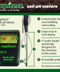 No Fuss Soil pH Meter For Home Gardens with 400 Plant Picks, Logarithmic Scale Readout, Probe, and Display Description