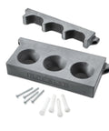 Grab And Go Pro Grade Wall Mounted Tool Organizer With Rare Earth Magnets, gray plastic with mounting screws