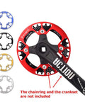 Mountain Bike Chainring Guard 104 BCD Aluminum Alloy Protector Cover For 32T To 34T 36T To 38T And 40T To 42T Chainrings Red