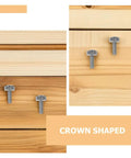 M6x20 Nickel Plated Crown Head Rack Screws And Cage Nuts Kit With Washers for server racks, displayed on wooden surface