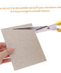 Cutting 12 Pieces Mica Sheets For Microwave Oven Waveguide Cover Heat Resistant Fireproof Insulation Pads with scissors