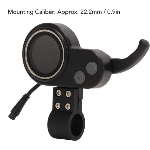 2 in 1 Digital Speedometer for Electric Scooters With Finger Throttle High Visibility LCD, Real Time Speed, Battery Level, Mileage, Gear Indicator and Fault Codes, Your Go To Upgrade for Commuters, Urban Riders, and Students