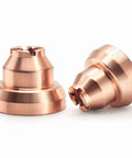 Copper drag shields from 40A Plasma Cutter Tips Drag Shields and Electrodes Kit for XT40 Torch and Hobart Airforce 40i.
