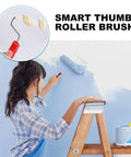 Hassle Free Mini Wall Paint Roller With Dense Wool Cover For Seamless Door And Baseboard Trim Projects Quick setup for DIY painting.