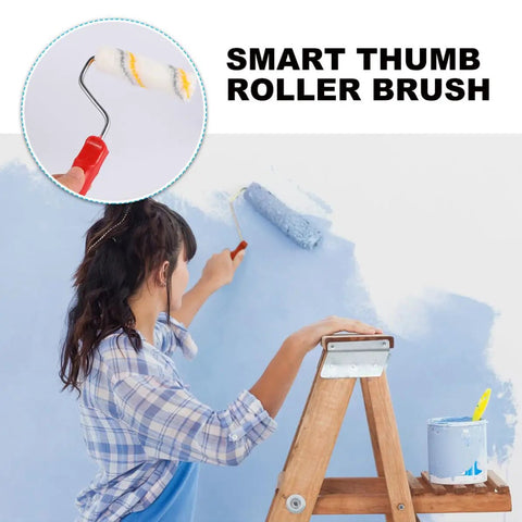 Hassle Free Mini Wall Paint Roller With Dense Wool Cover For Seamless Door And Baseboard Trim Projects Quick setup for DIY painting.