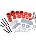 Premium Polyurethane Body Mount Bushing Kit For 1980 1998 Ford F150 F250 F350 2WD 4WD Cab Mounts Red Restores Alignment And Rigidity Direct Fit Replacement