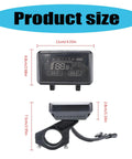 Upgraded Electric Scooter Dashboard Display Panel With Slick Speed Gear And Power Modes Indicators dimensions and mounting view