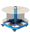 Rugged Heavy-Duty 1000 Lb Cable Reel Turntable With Portable Wire Spool Rack Lockable Wheels 20x20 In Spool Holder