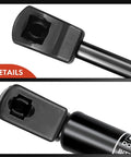 Close-up of Front Hood Lift Supports And Shock Struts For Ford F-250 F-350 F-450 F-550 Super Duty 2017-2022 showing durable attachment ends.