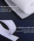 Complete Air Vent Filter Kit For Your HVAC And Home Ducts with 98 x 18 electrostatic media roll and 157 inch installation tape.