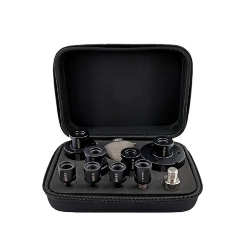Top Tier Drill Bit Kit With Hole Saw And Hard Chamfer Adapter For Granite Tile Core Cutting Plus Milling Cutter Set To Handle Tough Shaping Jobs Like A Boss, black case