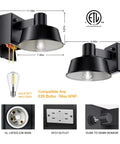 Diagram of Two Pack Dusk To Dawn Outdoor Porch Light With Built In GFCI Outlet showing dimensions and components.