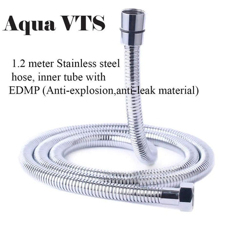 1.2 meter stainless steel hose with anti-leak material for Top Notch Premium Stainless Steel Bidet Sprayer Kit With Hot And Cold Mixing Valve Shattaf Spray Setup Brass 4 Way Temperature And Pressure Control Heavy Duty Stainless Hose And Holder