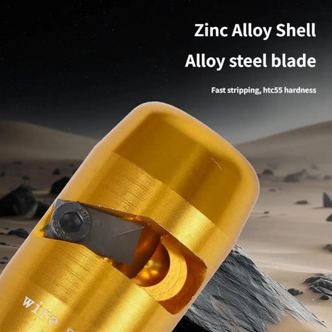 Heavy Duty Electric Wire Stripper For Drill, 6-14 AWG Cable Stripping Tool with zinc alloy shell and alloy steel blade.