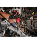 Badass 3/8 Inch Extended Reach High Speed Ratchet Built With A Pro Powerstat Brushless Motor in use on engine components.