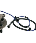 Front Wheel Bearing And Hub Assembly Straight Up Premium Upgrade For Ford Pickup Trucks And Suvs showing connector wires and metal hub.