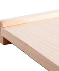 Corner view of Solid Pine Base For 8-Frame Beehive Beekeeping Stand, Assembled And Amish Made In USA, heavy duty, natural wood finish