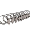 Pack of 10 Beefed Up Stainless Steel 1 Inch Worm Gear Hose Clamps SAE 16 Size With Half Inch Band Width, corrosion resistant