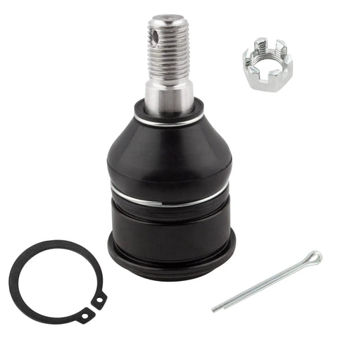 Front Suspension Lower Ball Joint Set 2 Piece For Honda CR-V 2002 2003 2004 2005 2006 2.4L L4 Engine Driver Side And Passenger Side Replacement K80223 Premium Heavy Duty Steel, shown with cotter pin and snap ring