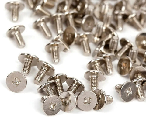 Badass Black Tree Spike Screw Back Studs Set For Leathercraft And Punk Apparel Diy Heavy Duty Jacket Embellishments 12Mm Premium Zinc Alloy Hardware Plus Matching Screws close-up of matching screws for stud embellishments.