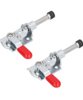 2 Pack Push Pull Toggle Clamp With Fast Action Lever For Welding And Electronics Installation, Galvanized Iron And Plastic Grip