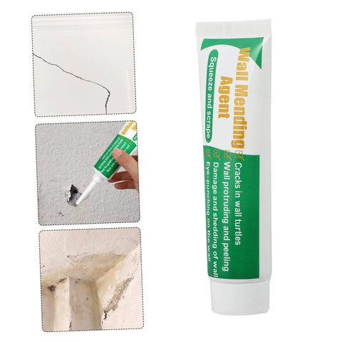 Two Set Wall Mending Repair Cream For Cracks Graffiti And Stains Easy To Apply Crack Paste With Scraper in use