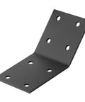 Built Tough Flush Inside 45 Degree Corner Bracket Plate Set For Post And Beam, black 11 gauge carbon steel, DIY reinforcement
