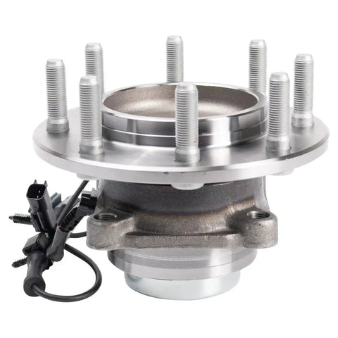 Roll Smooth With These Heavy Duty Front Wheel Hub Bearing Kits 2 Piece Set For 2018 To 2021 Chevy Express 3500 GMC Savana OEM view of front wheel hub assembly
