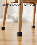 Self Adhesive Black Polyester Furniture Leg Pads For Hardwood Floors Protection on chair legs