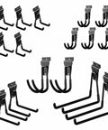 16 Pack Slatwall Hooks For Garage Storage, Heavy Duty Slat Wall Hangers In Black, Rugged Slatwall Accessories, multiple sizes