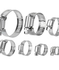 Premium Stainless Steel Hose Clamp Kit With 80 Pieces For Heavy Duty Car And Home Repair Fixing Leaks Fastening Various Sizes From 8mm To 51mm Using Adjustable Worm Gear Clamps That Stay Tight, assorted stainless steel hose clamps