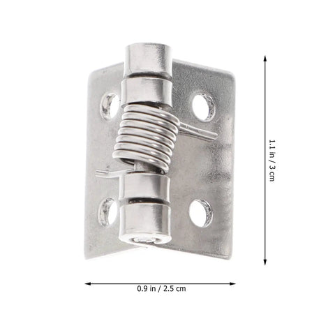 Stainless Steel Self Closing Door Hinges With Built In Heavy Duty Spring 1 Inch Spring Butt Hinges For Cabinet Doors, flat view