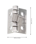 Stainless Steel Self Closing Door Hinges With Built In Strong Spring Heavy Duty Rust Proof Spring Loaded For Left Or Right Hand Doors And Cabinets 10 Pack