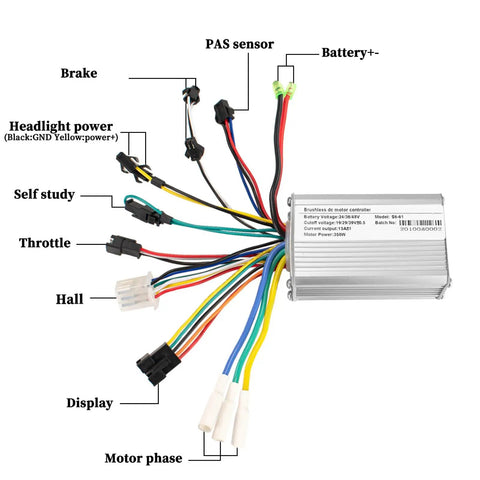 Electric Bike Controller Kit 24V 36V 48V 350W Brushless Motor Controller With LCD Display Ride Ready 17A Ebike Speed Controller For Smooth Throttle And Long Range Fits E Bikes And Scooters Ultra Durable Power Management