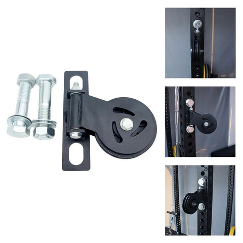 Rotatable Gym Cable Pulley Block for Squat Racks and Home Gyms, Adjustable Weightlifting Pulley System with bolts
