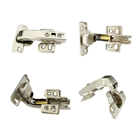 Heavy Duty Blind Corner Stollen Hinges With Smooth Hydraulic Soft Close Damper 95 Degree Angle 35mm Cup visible from multiple angles.