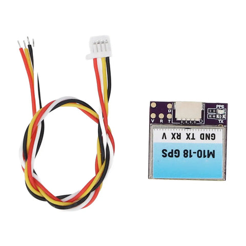 GPS Module For FPV Drones With M10 Chip, 10Hz Output, Ceramic Construction, 72 Channels, SH1.0 4P Connector, U Protocol