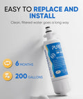 Four Pack Replacement Fridge Water Filter For LG LT700P RFC 1200A And Kenmore Elite 469690 NSF Certified Easy Install